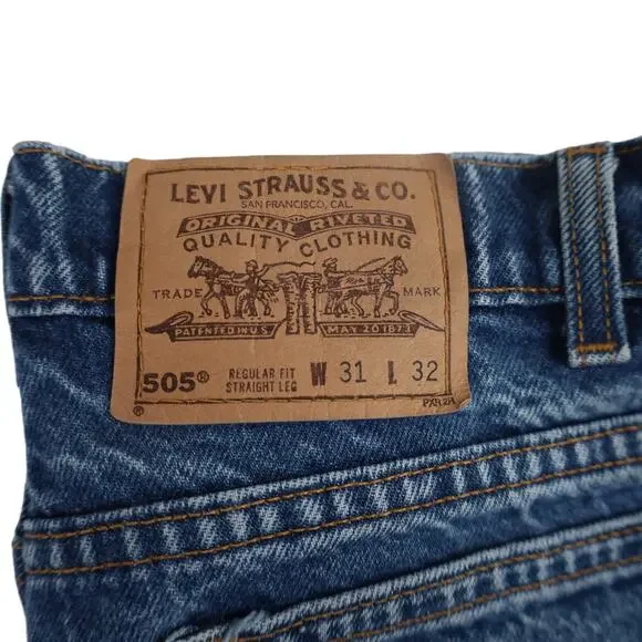 Vintage Levis 505 Orange Tab Denim Straight Leg Jeans